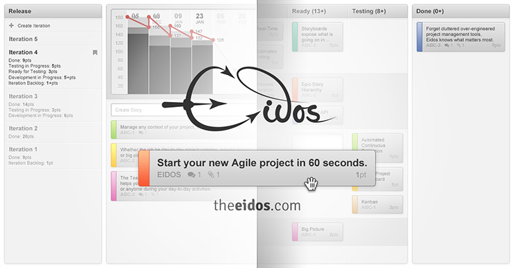 Start your new Agile project in 60 seconds.